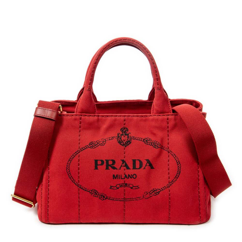 Prada Canapa Convertible Tote Canvas #318838P95B